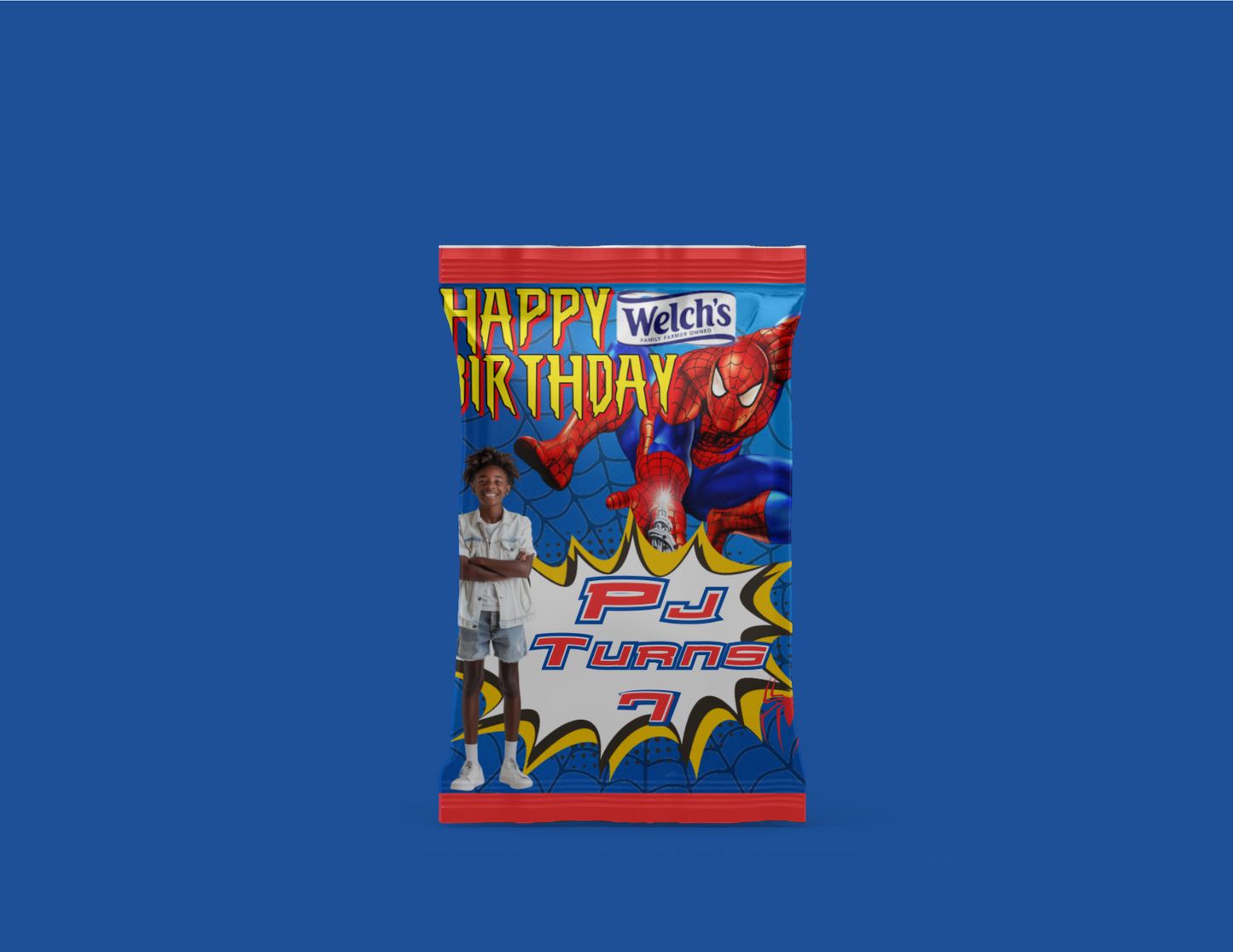 Spider-Man Birthday Party Favor Bundle personalized custom chip bags water bottles gifts